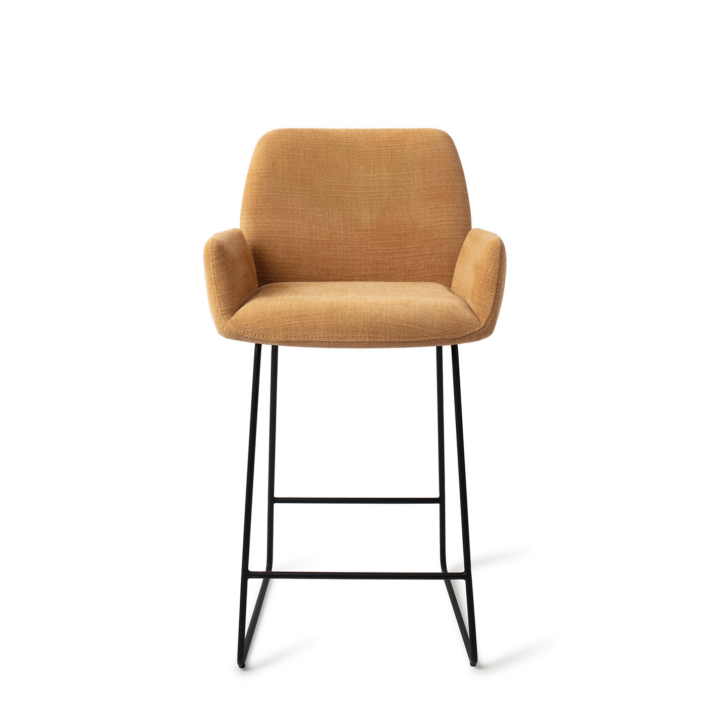 Jesper Home Misaki Honey Harvest Barkruk (L) - Counter Slide Black - KwaliteitWonen.nl