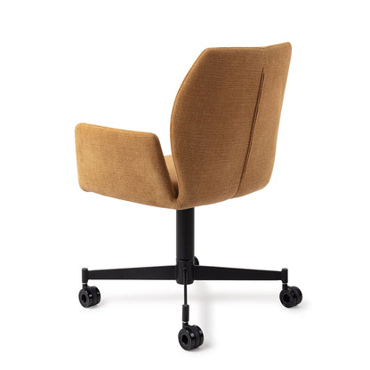 Jesper Home Misaki Honey Harvest Eetkamerstoel - Caster Black - KwaliteitWonen.nl