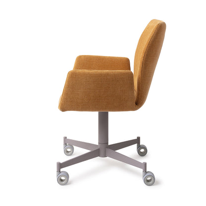Jesper Home Misaki Honey Harvest Eetkamerstoel - Caster Grey - KwaliteitWonen.nl