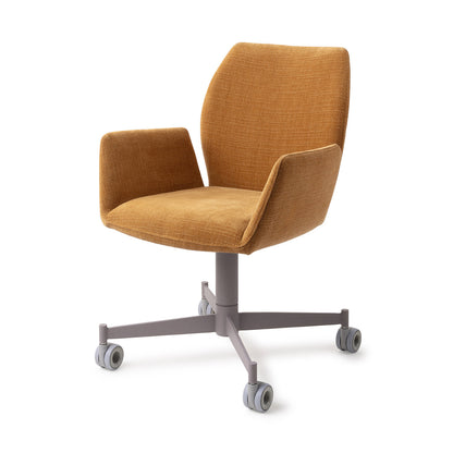 Jesper Home Misaki Honey Harvest Eetkamerstoel - Caster Grey - KwaliteitWonen.nl