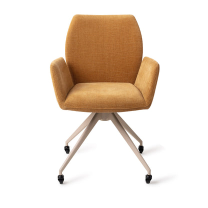 Jesper Home Misaki Honey Harvest Eetkamerstoel - Glide Beige - KwaliteitWonen.nl