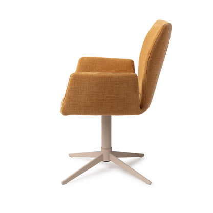 Jesper Home Misaki Honey Harvest Eetkamerstoel - Quad Beige - KwaliteitWonen.nl
