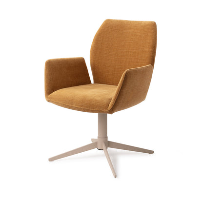 Jesper Home Misaki Honey Harvest Eetkamerstoel - Quad Beige - KwaliteitWonen.nl