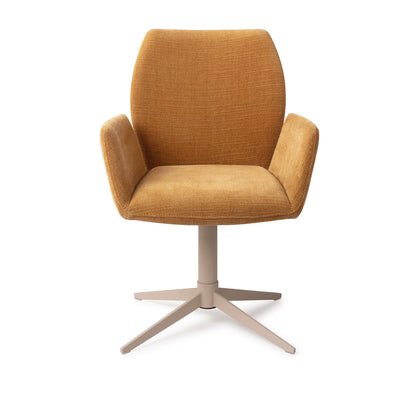 Jesper Home Misaki Honey Harvest Eetkamerstoel - Quad Beige - KwaliteitWonen.nl