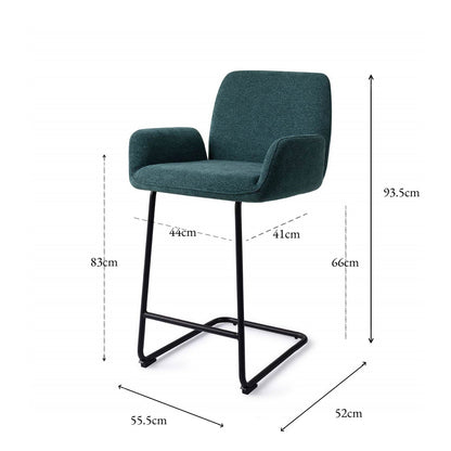 Jesper Home Misaki Merry Mermaid Barkruk - Arch Black (L) - KwaliteitWonen.nl