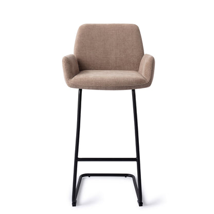 Jesper Home Misaki Mocha Mist Barkruk (H) - Bar Arch Black - KwaliteitWonen.nl