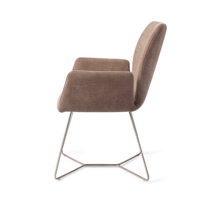 Jesper Home Misaki Mocha Mist Eetkamerstoel - Beehive Steel - KwaliteitWonen.nl