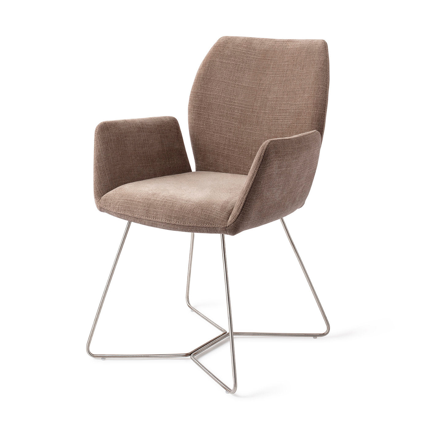 Jesper Home Misaki Mocha Mist Eetkamerstoel - Beehive Steel - KwaliteitWonen.nl