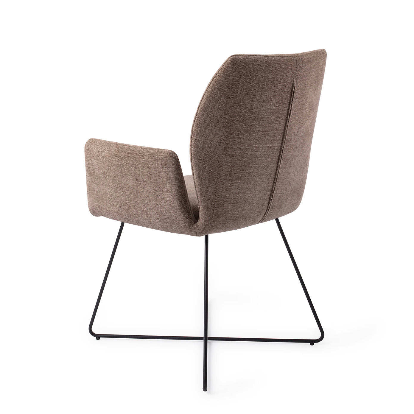 Jesper Home Misaki Mocha Mist Eetkamerstoel - Cross Black - KwaliteitWonen.nl