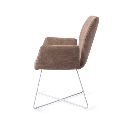 Jesper Home Misaki Mocha Mist Eetkamerstoel - Cross White - KwaliteitWonen.nl