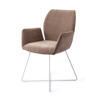 Jesper Home Misaki Mocha Mist Eetkamerstoel - Cross White - KwaliteitWonen.nl