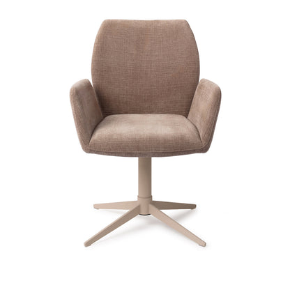 Jesper Home Misaki Mocha Mist Eetkamerstoel - Quad Beige - KwaliteitWonen.nl