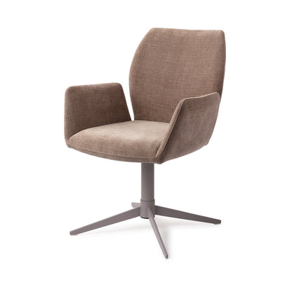 Jesper Home Misaki Mocha Mist Eetkamerstoel - Quad Grey - KwaliteitWonen.nl