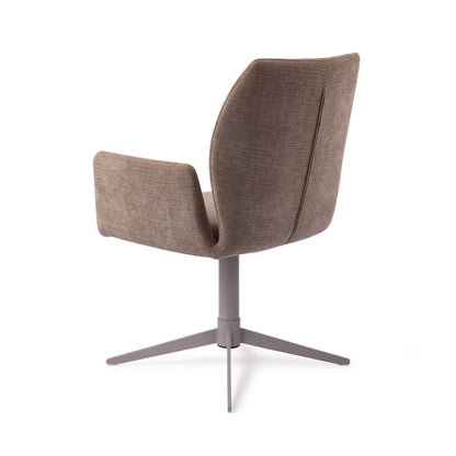 Jesper Home Misaki Mocha Mist Eetkamerstoel - Quad Grey - KwaliteitWonen.nl