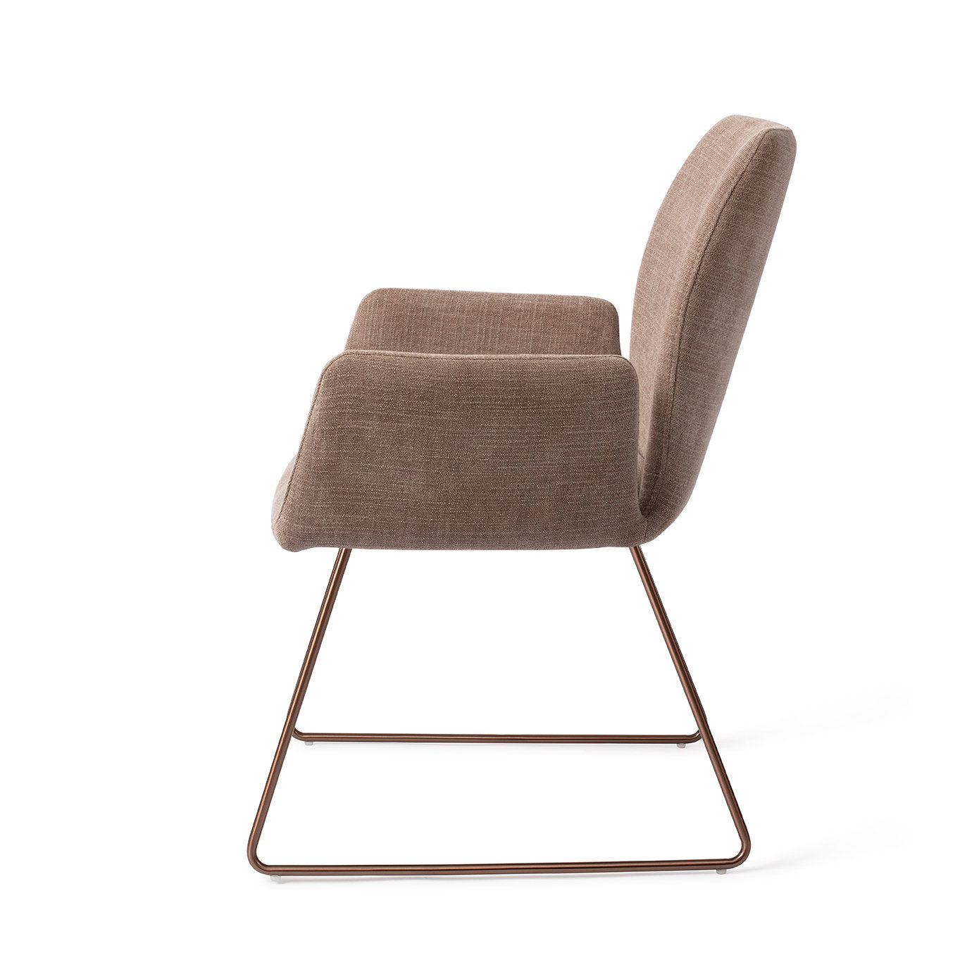 Jesper Home Misaki Mocha Mist Eetkamerstoel - Slide Rose - KwaliteitWonen.nl