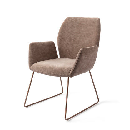 Jesper Home Misaki Mocha Mist Eetkamerstoel - Slide Rose - KwaliteitWonen.nl