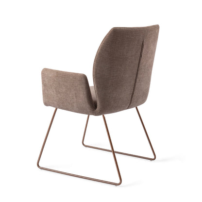 Jesper Home Misaki Mocha Mist Eetkamerstoel - Slide Rose - KwaliteitWonen.nl