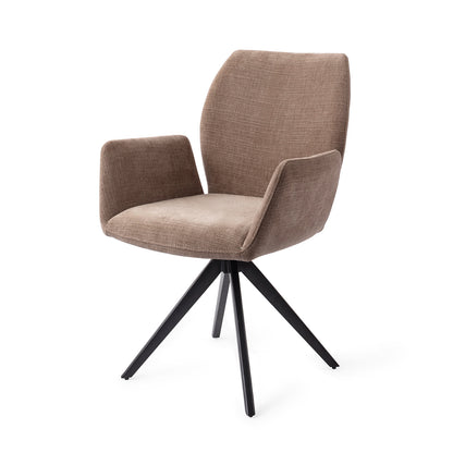 Jesper Home Misaki Mocha Mist Eetkamerstoel - Turn Black - KwaliteitWonen.nl
