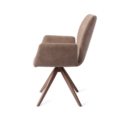 Jesper Home Misaki Mocha Mist Eetkamerstoel - Turn Brown - KwaliteitWonen.nl