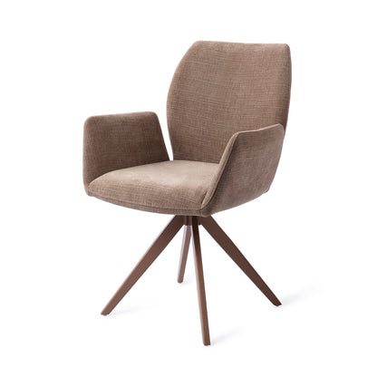 Jesper Home Misaki Mocha Mist Eetkamerstoel - Turn Brown - KwaliteitWonen.nl