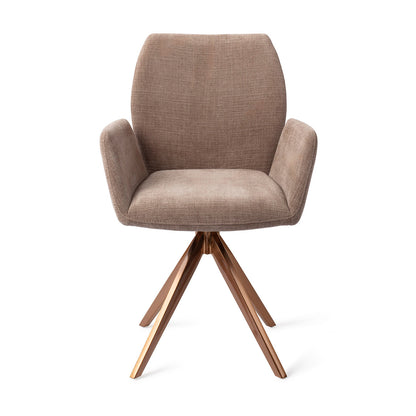 Jesper Home Misaki Mocha Mist Eetkamerstoel - Turn Rose - KwaliteitWonen.nl