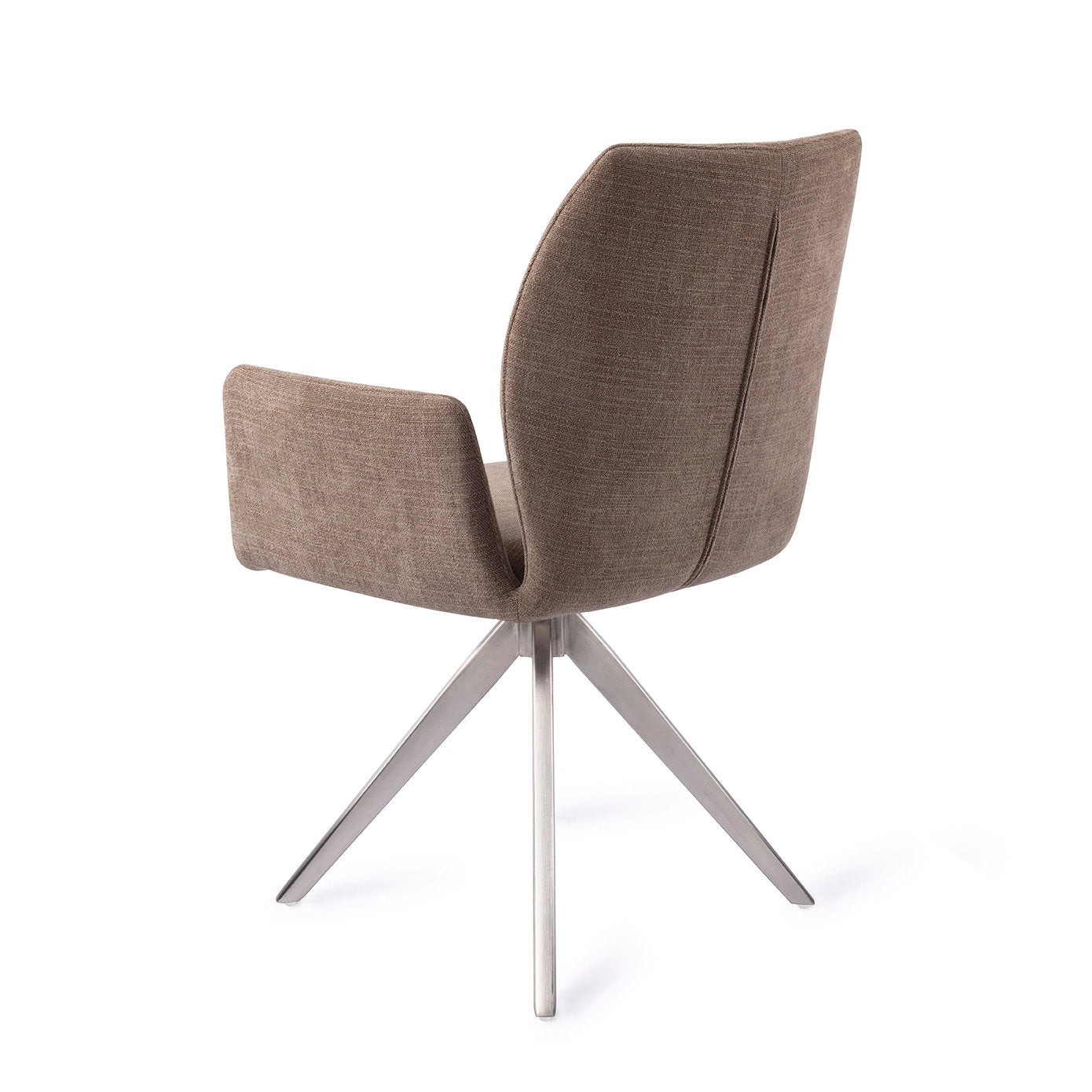 Jesper Home Misaki Mocha Mist Eetkamerstoel - Turn Steel - KwaliteitWonen.nl
