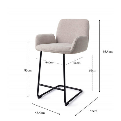 Jesper Home Misaki Pretty Plaster Barkruk - Arch Black (L) - KwaliteitWonen.nl