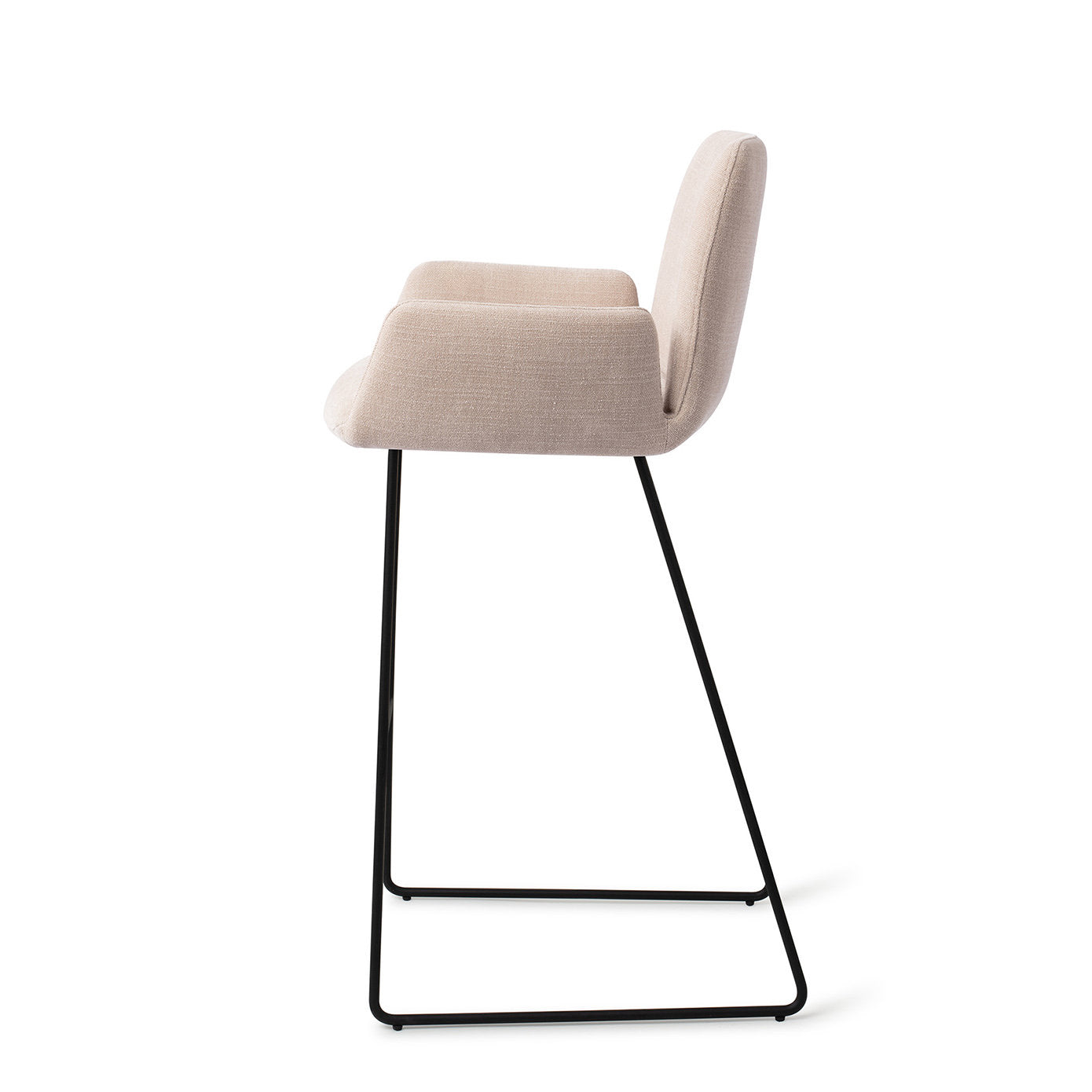 Jesper Home Misaki Sand Strand Barkruk (H) - Bar Slide Black - KwaliteitWonen.nl