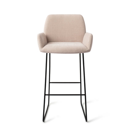 Jesper Home Misaki Sand Strand Barkruk (H) - Bar Slide Black - KwaliteitWonen.nl