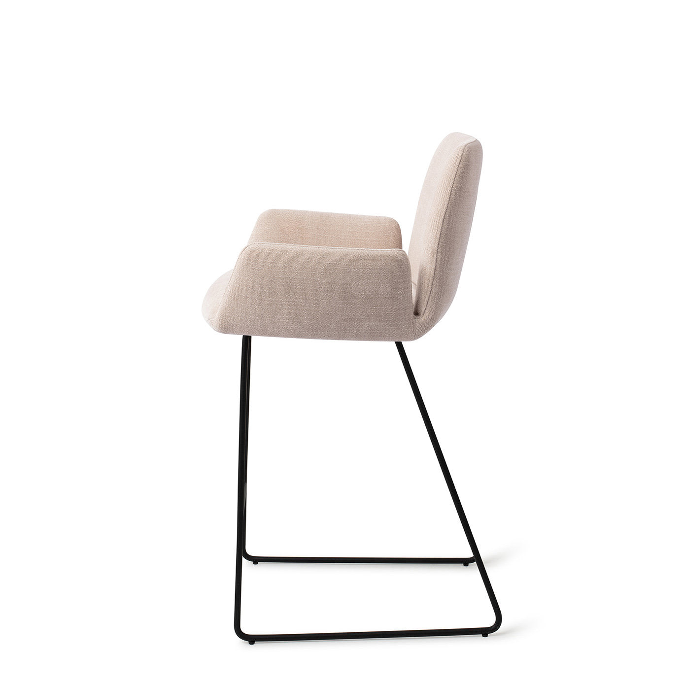 Jesper Home Misaki Sand Strand Barkruk (L) - Counter Slide Black - KwaliteitWonen.nl