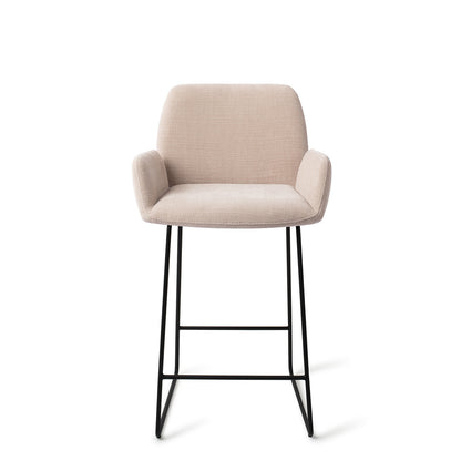Jesper Home Misaki Sand Strand Barkruk (L) - Counter Slide Black - KwaliteitWonen.nl