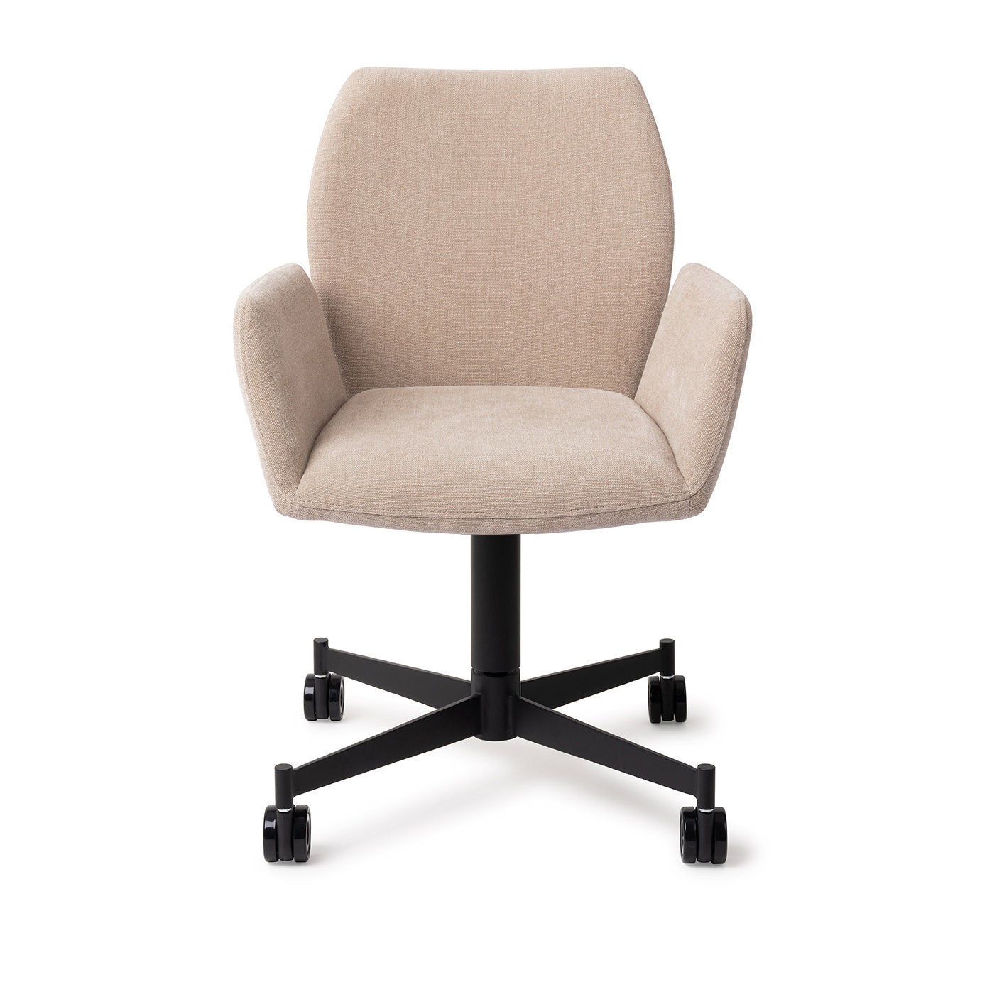 Jesper Home Misaki Sand Strand Eetkamerstoel - Caster Black - KwaliteitWonen.nl