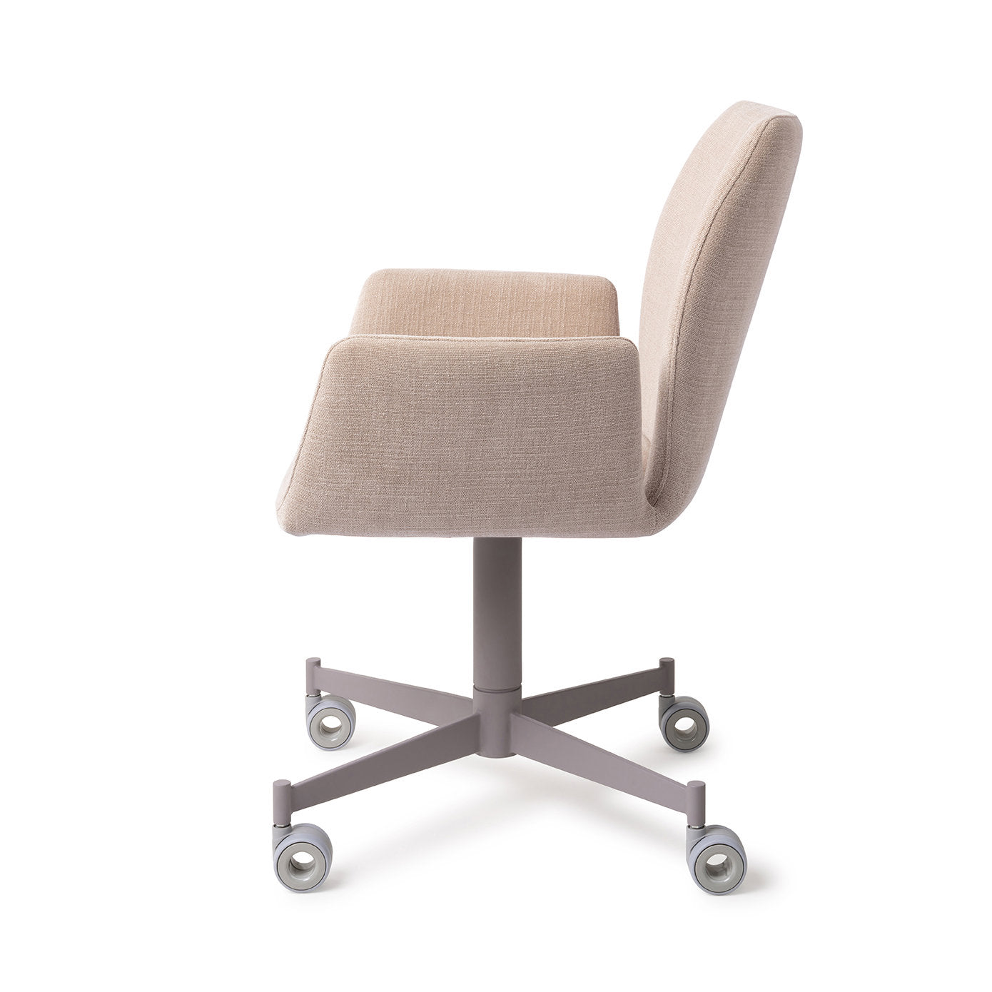 Jesper Home Misaki Sand Strand Eetkamerstoel - Caster Grey - KwaliteitWonen.nl