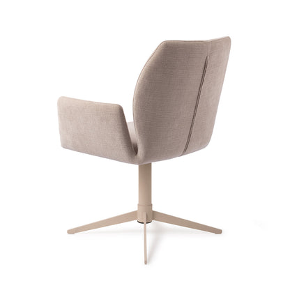 Jesper Home Misaki Sand Strand Eetkamerstoel - Quad Beige - KwaliteitWonen.nl