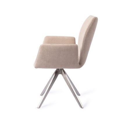 Jesper Home Misaki Sand Strand Eetkamerstoel - Turn Steel - KwaliteitWonen.nl