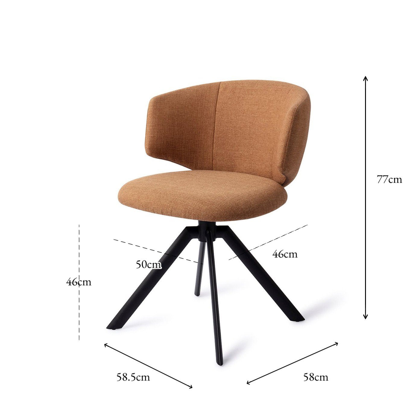 Jesper Home Misato Cinnamon Spice Eetkamerstoel - KwaliteitWonen.nl