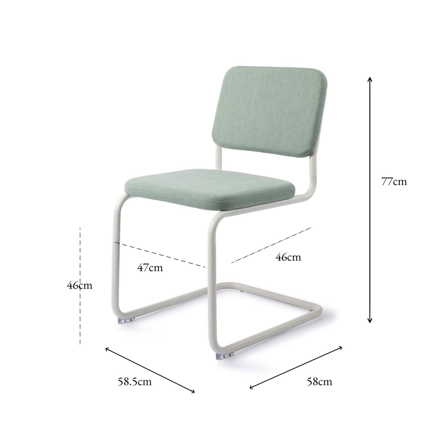 Jesper Home Mugi Spearmint Eetkamerstoel - Ice Frame - KwaliteitWonen.nl