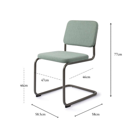 Jesper Home Mugi Spearmint Eetkamerstoel - Olive Frame - KwaliteitWonen.nl