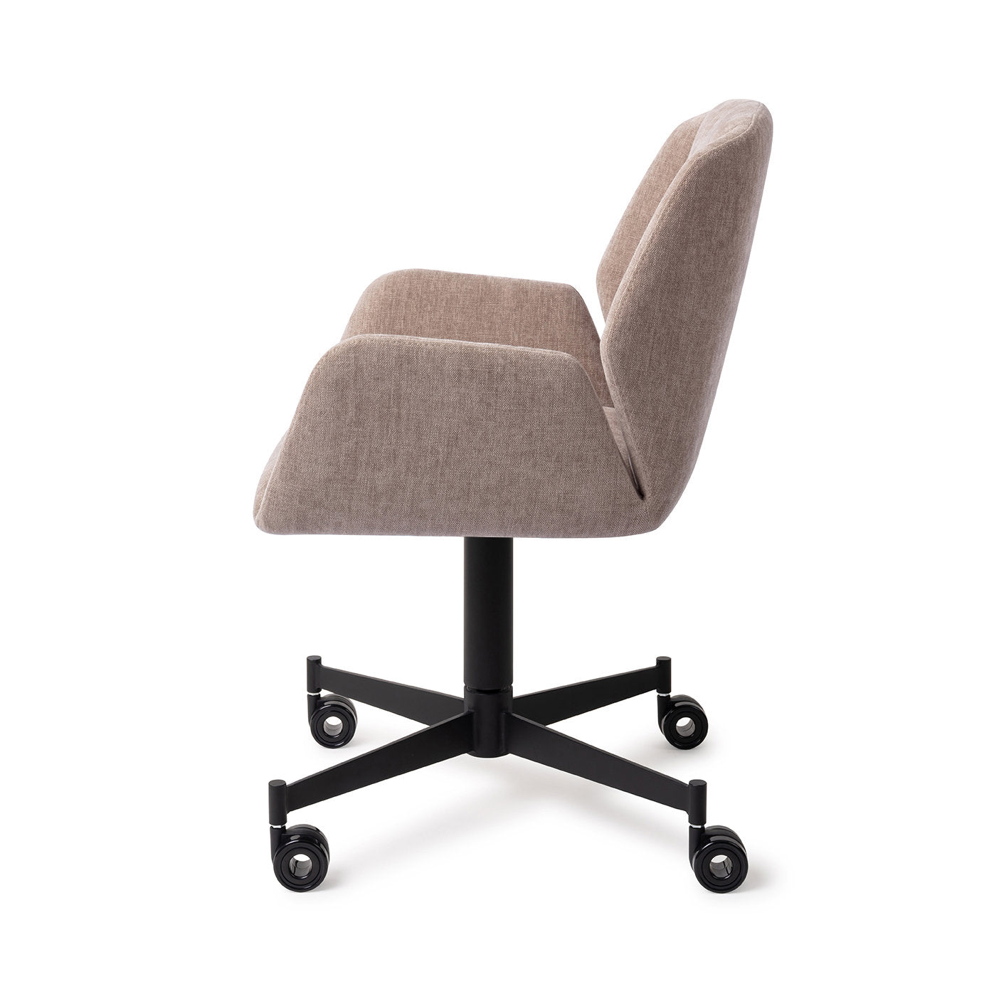 Jesper Home Myoko Greystones Eetkamerstoel - Caster Black - KwaliteitWonen.nl