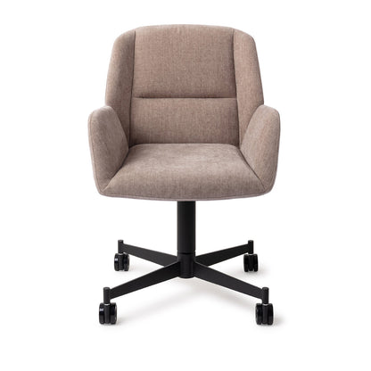 Jesper Home Myoko Greystones Eetkamerstoel - Caster Black - KwaliteitWonen.nl