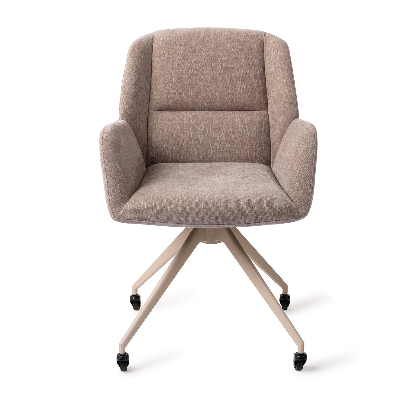 Jesper Home Myoko Greystones Eetkamerstoel - Glide Beige - KwaliteitWonen.nl