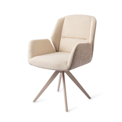 Jesper Home Myoko Sandy Hill Eetkamerstoel - Turn Beige - KwaliteitWonen.nl