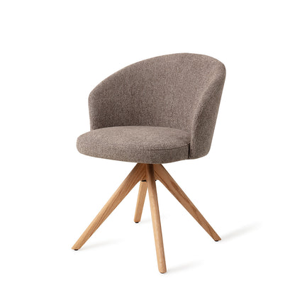 Jesper Home Niimi Saving Greige Eetkamerstoel - Revolve Oak Natural - KwaliteitWonen.nl