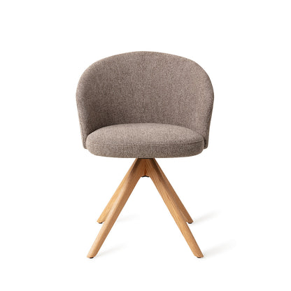 Jesper Home Niimi Saving Greige Eetkamerstoel - Revolve Oak Natural - KwaliteitWonen.nl