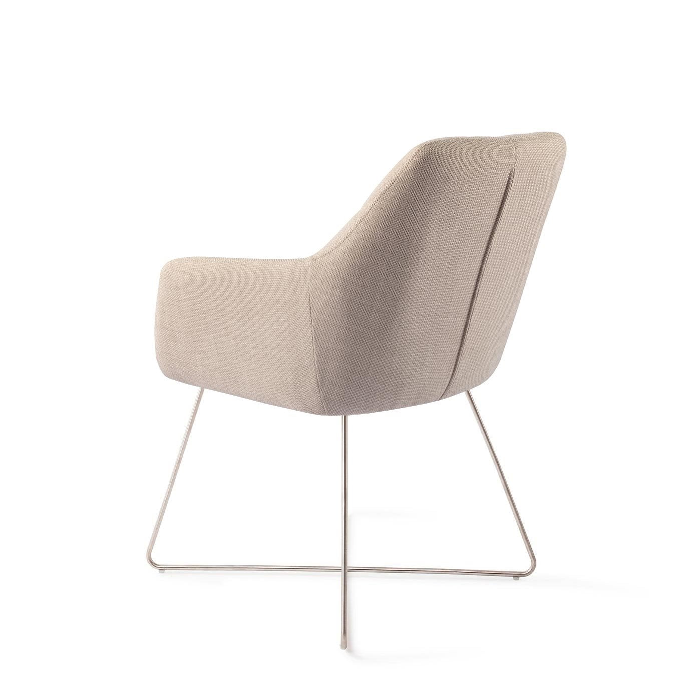 Jesper Home Noto Overnight Oats Eetkamerstoel - Cross Steel - KwaliteitWonen.nl