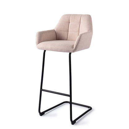 Jesper Home Noto Petal Pink Barkruk - Arch Black (H) - KwaliteitWonen.nl
