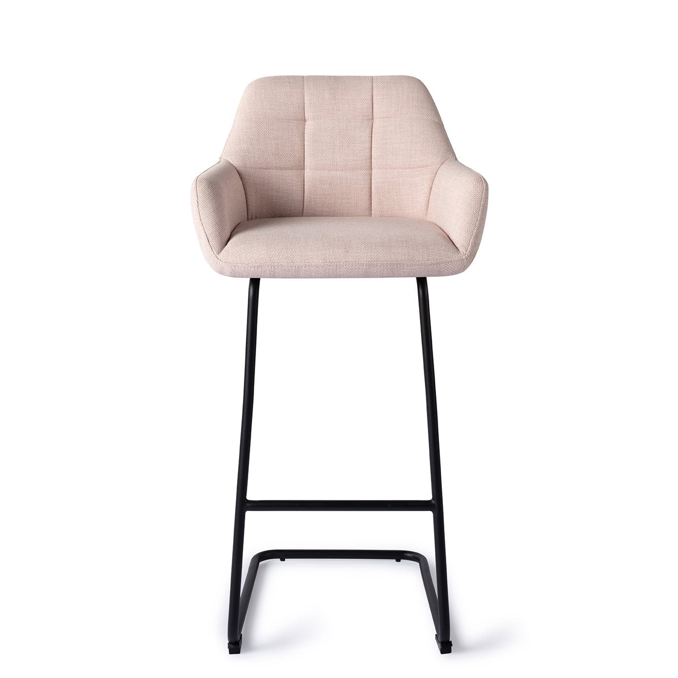 Jesper Home Noto Petal Pink Barkruk - Arch Black (H) - KwaliteitWonen.nl
