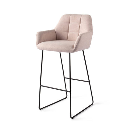Jesper Home Noto Petal Pink Barkruk - Slide Black (H) - KwaliteitWonen.nl