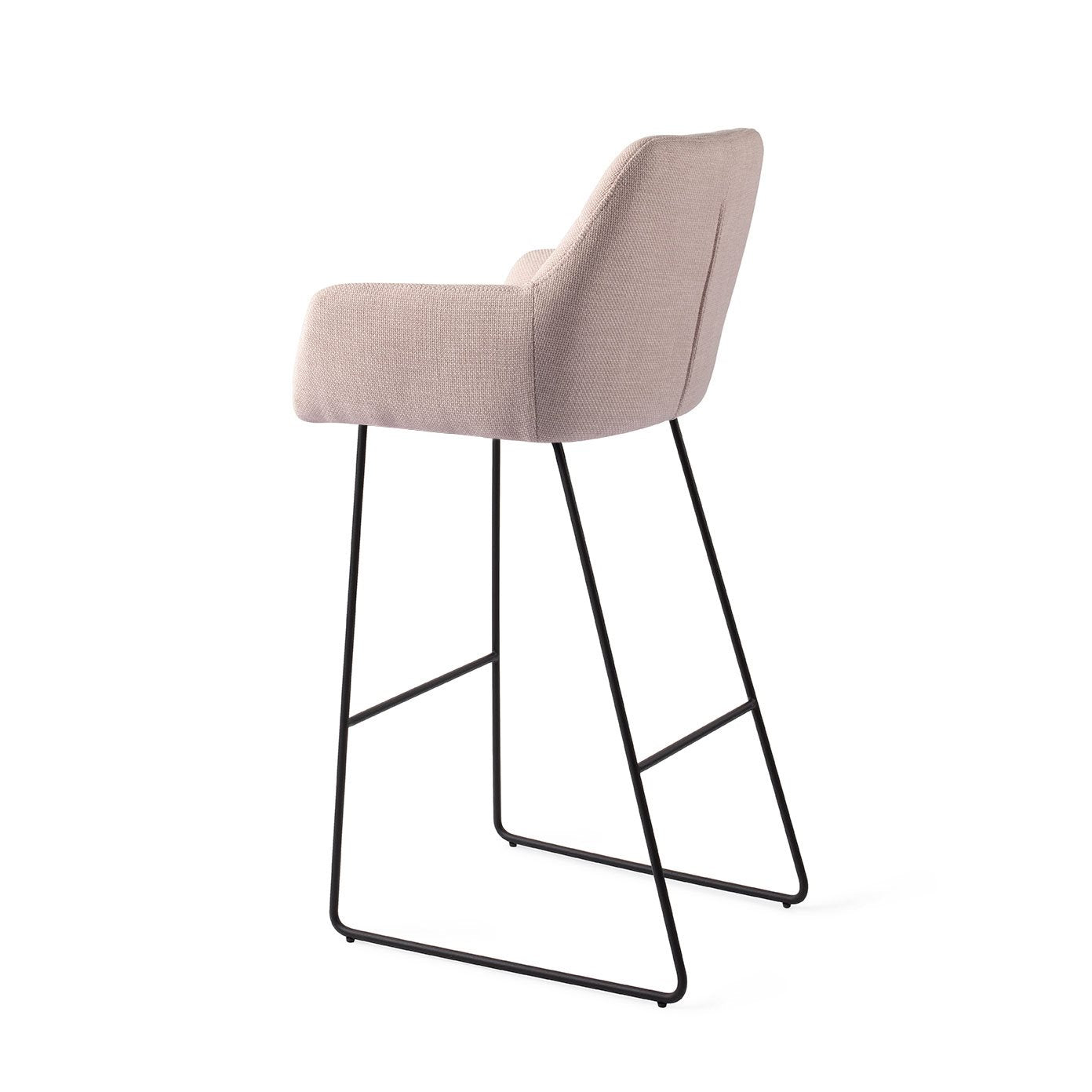 Jesper Home Noto Petal Pink Barkruk - Slide Black (H) - KwaliteitWonen.nl