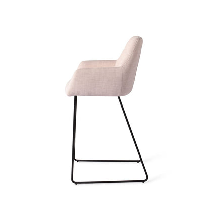 Jesper Home Noto Petal Pink Barkruk - Slide Black (L) - KwaliteitWonen.nl
